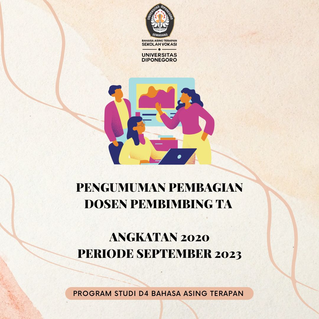 Pembagian Dosen Pembimbing Tugas Akhir Angkatan 2020 Periode September 2023